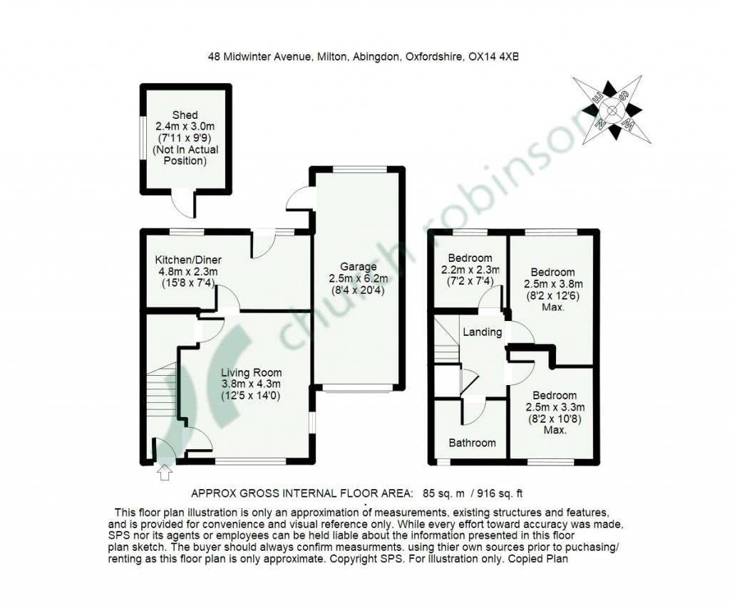 Floorplans For Midwinter Avenue, Milton, Abingdon, Oxfordshire, OX14