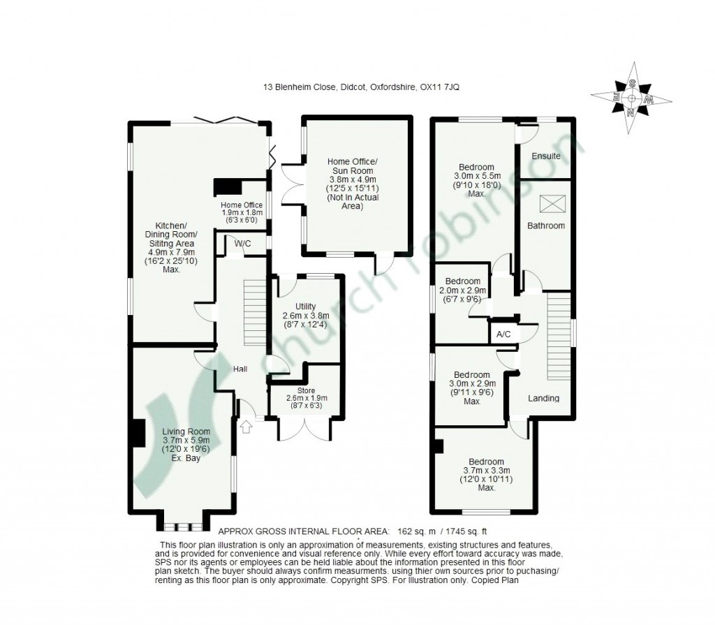 Floorplans For Blenheim Close, Didcot, Oxfordshire, OX11