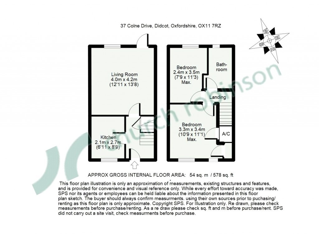 Floorplans For Colne Drive, Didcot, Oxfordshire, OX11