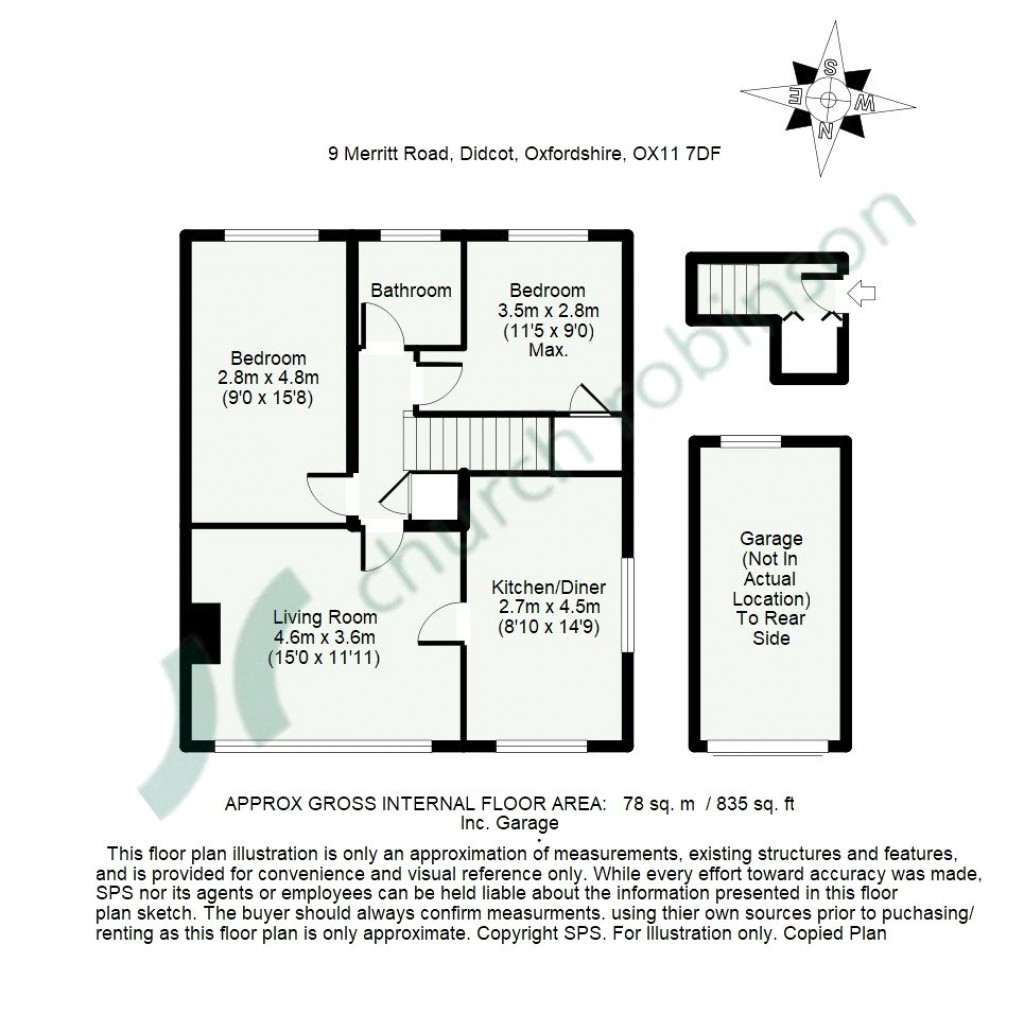 Floorplans For Merritt Road, Didcot, Oxfordshire, OX11