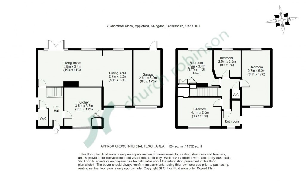 Floorplans For Chambrai Close, Appleford-On-Thames, Abingdon, Oxfordshire, OX14