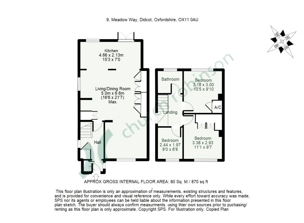 Floorplans For Meadow Way, Didcot, Oxfordshire, OX11