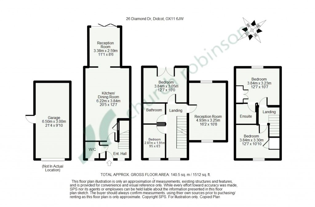 Floorplans For Diamond Drive, Didcot, Oxfordshire, OX11