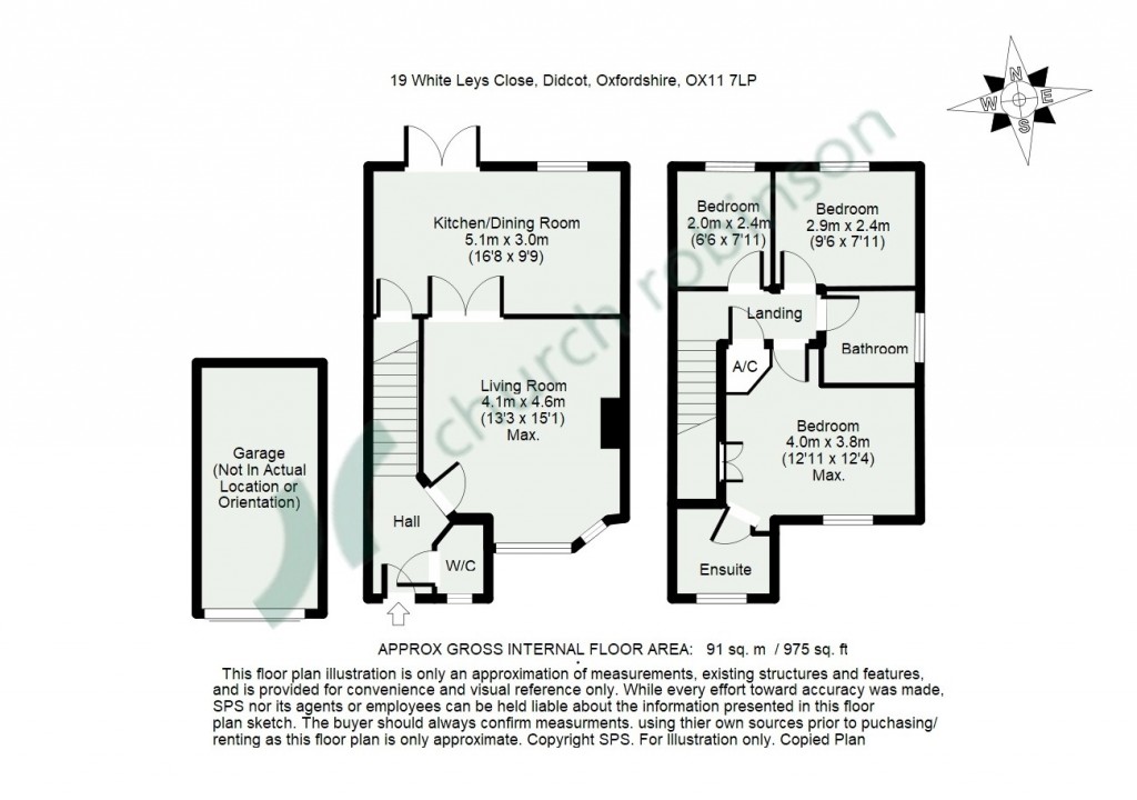 Floorplans For White Leys Close, Didcot, Oxfordshire, OX11