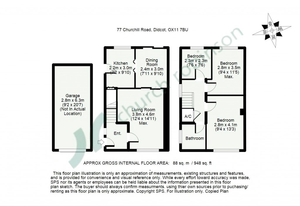 Floorplans For Churchill Road, Didcot, Oxfordshire, OX11