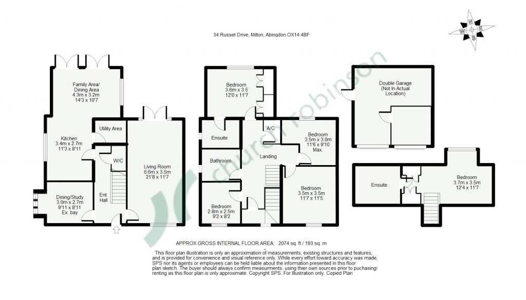 Floorplans For Russet Drive, Milton, Abingdon, Oxfordshire, OX14