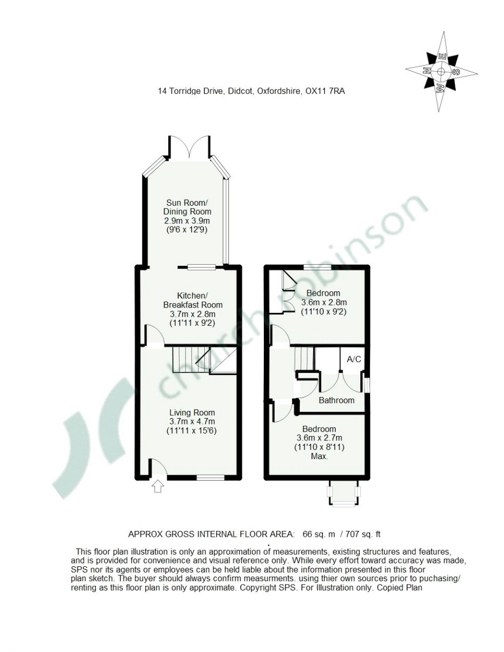Floorplans For Torridge Drive, Didcot, Oxfordshire, OX11