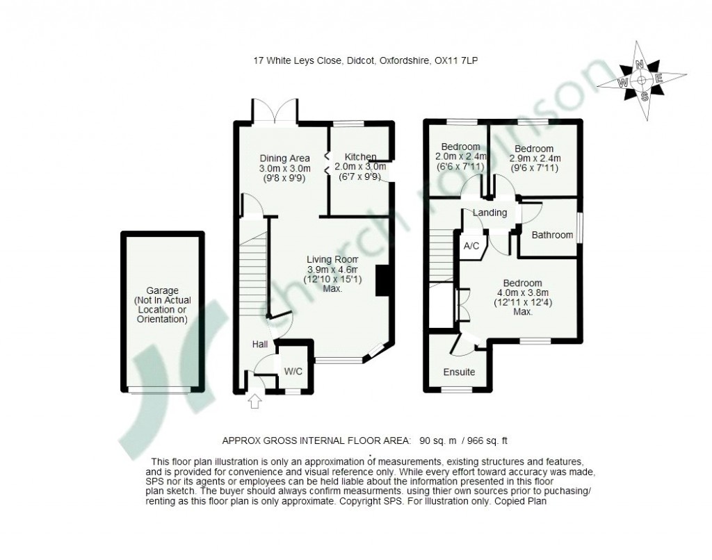 Floorplans For White Leys Close, Didcot, Oxfordshire, OX11
