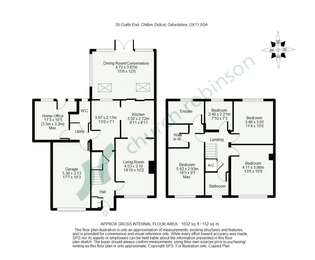 Floorplans For Crafts End, Chilton, Didcot, Oxfordshire, OX11
