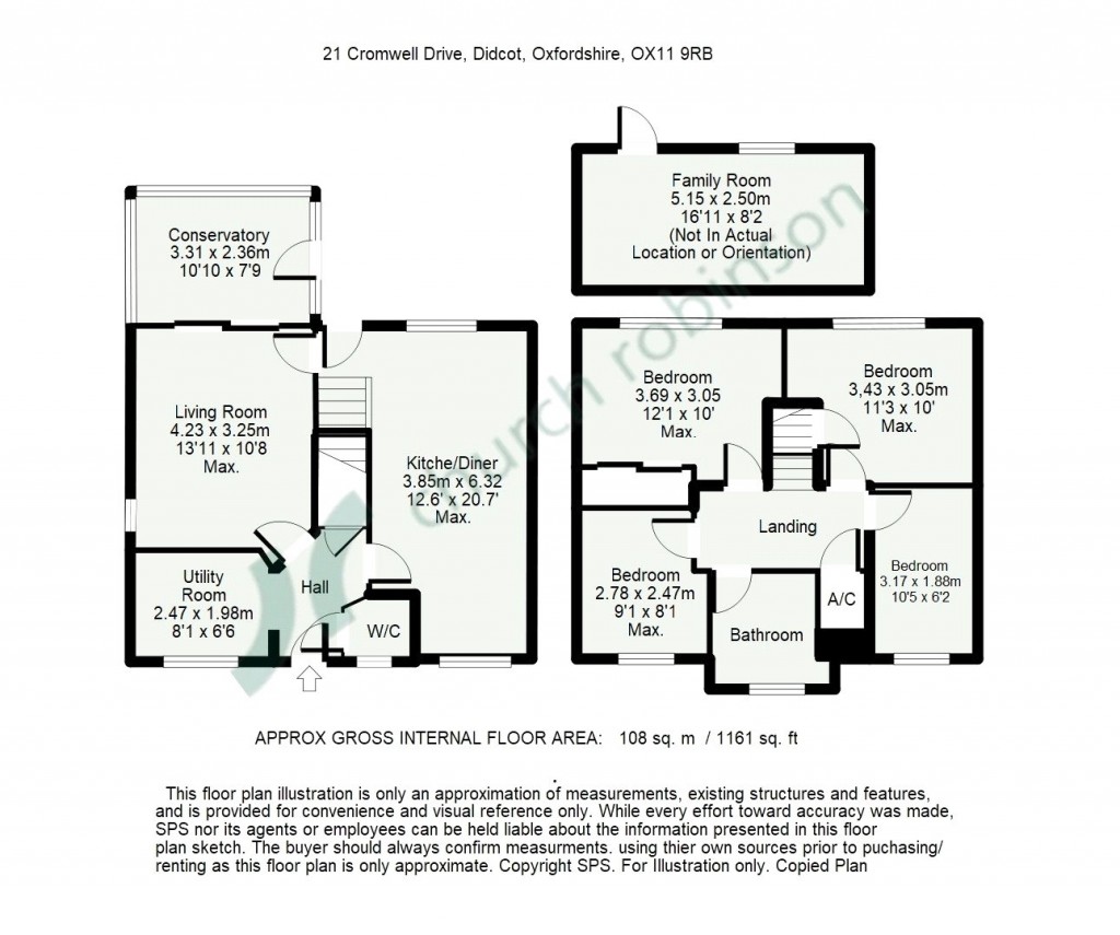 Floorplans For Cromwell Drive, Didcot, Oxfordshire, OX11