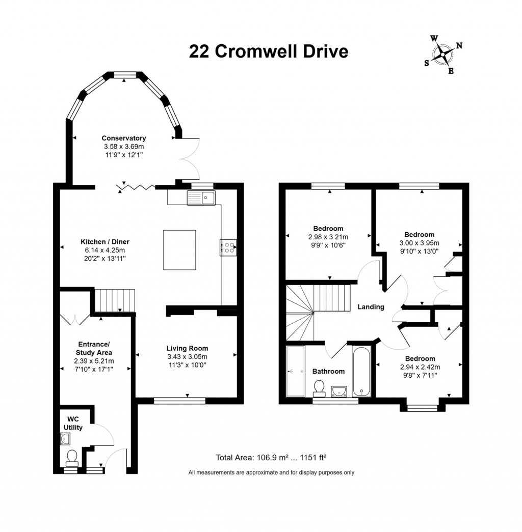 Floorplans For Cromwell Drive, Didcot, Oxfordshire, OX11