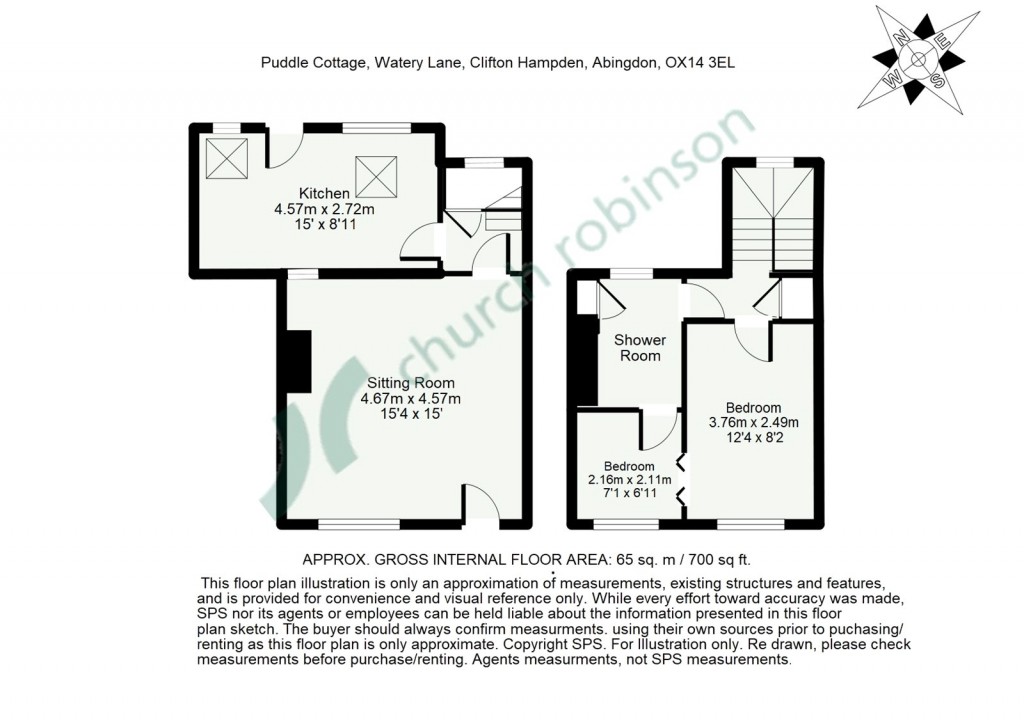 Floorplans For Watery Lane, Clifton Hampden, Abingdon, OX14