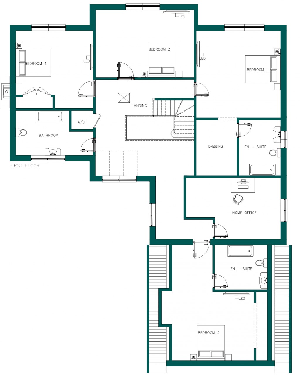 Floorplans For Nounsley, Hatfield Peveral, Essex