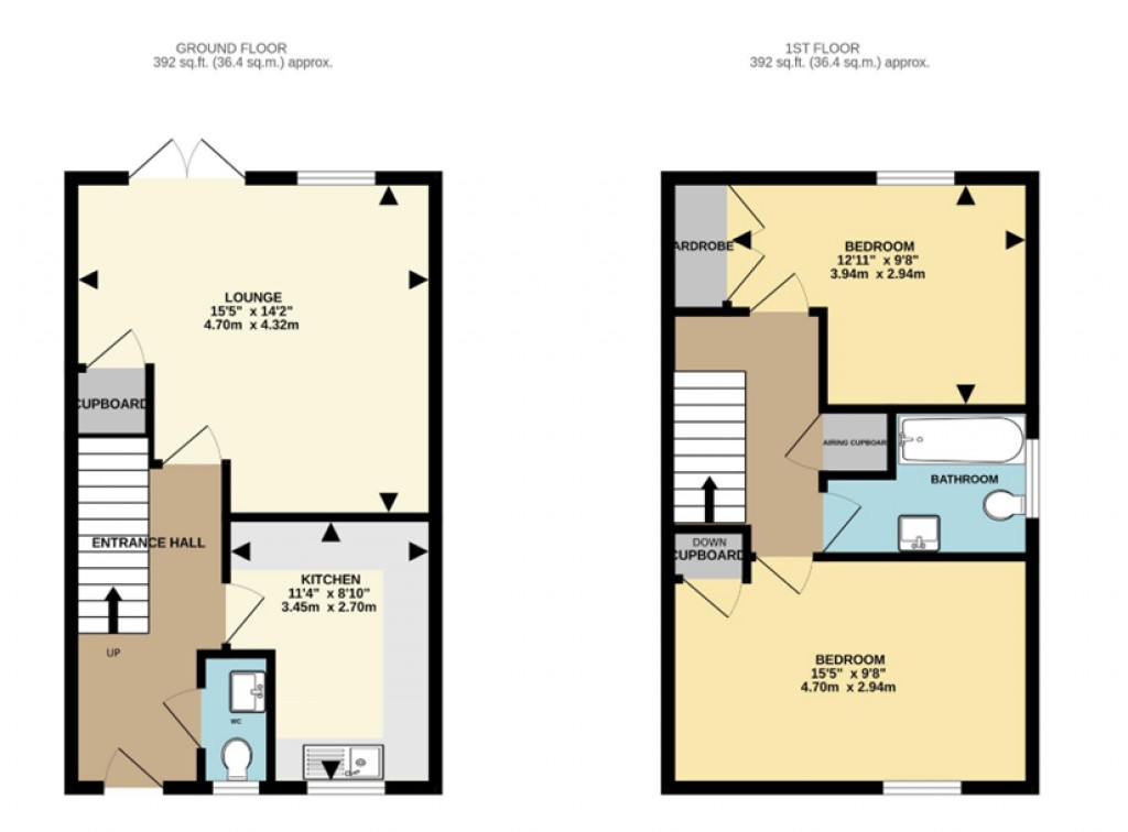 Floorplans For Tolleshunt Major, Maldon, Essex