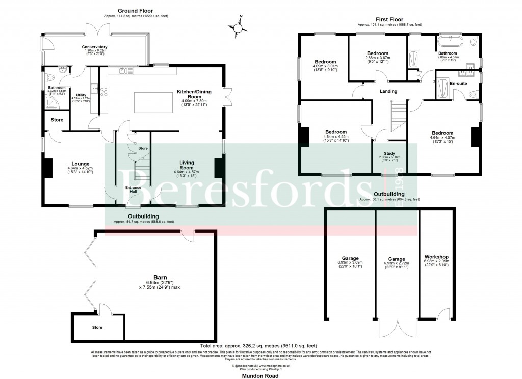 Floorplans For Mundon, Maldon, Essex