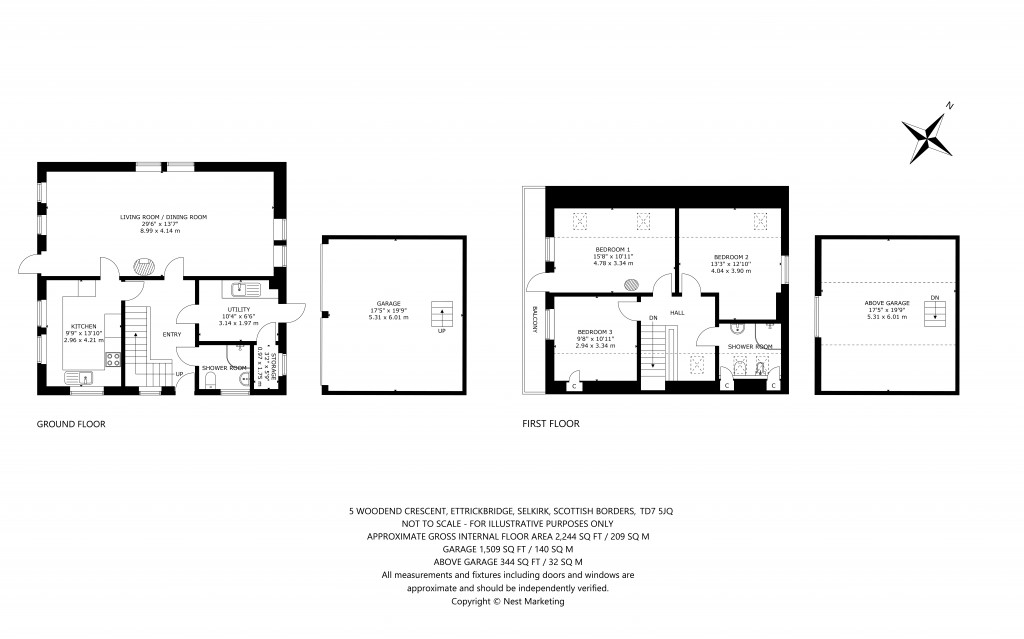 Floorplans For Ettrickbridge, Selkirk, Scottish Borders
