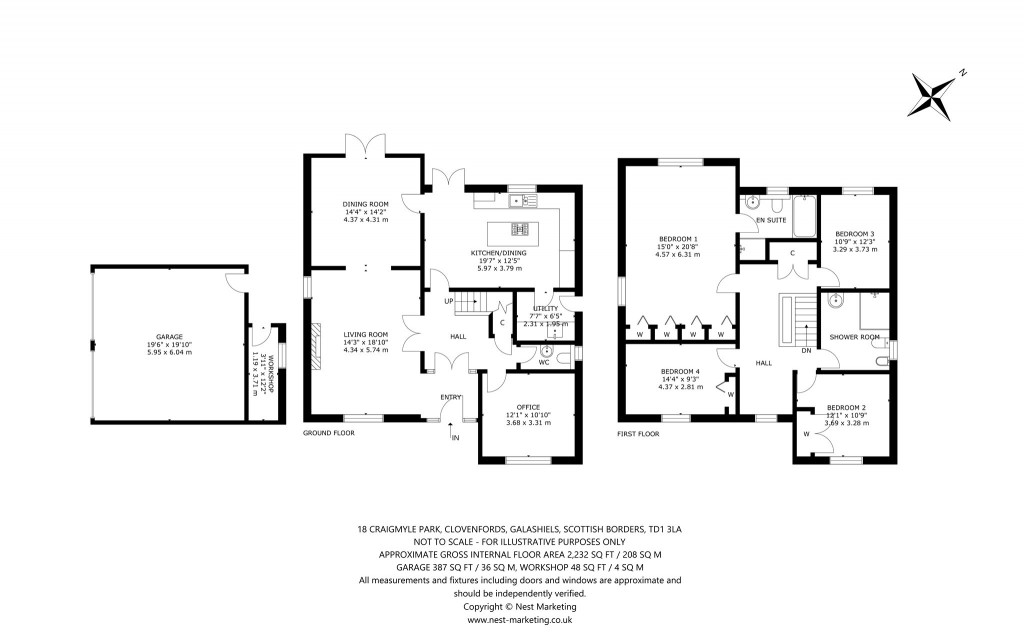 Floorplans For Clovenfords, Galashiels, Scottish Borders