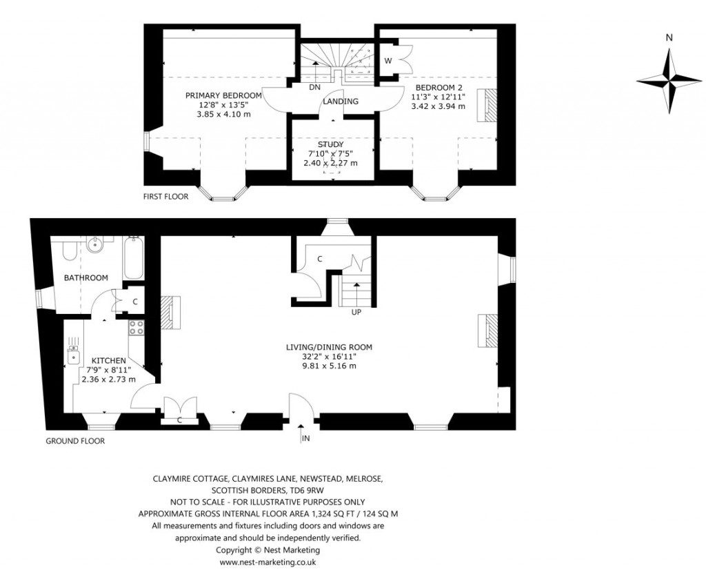 Floorplans For Newstead, Melrose, Scottish Borders