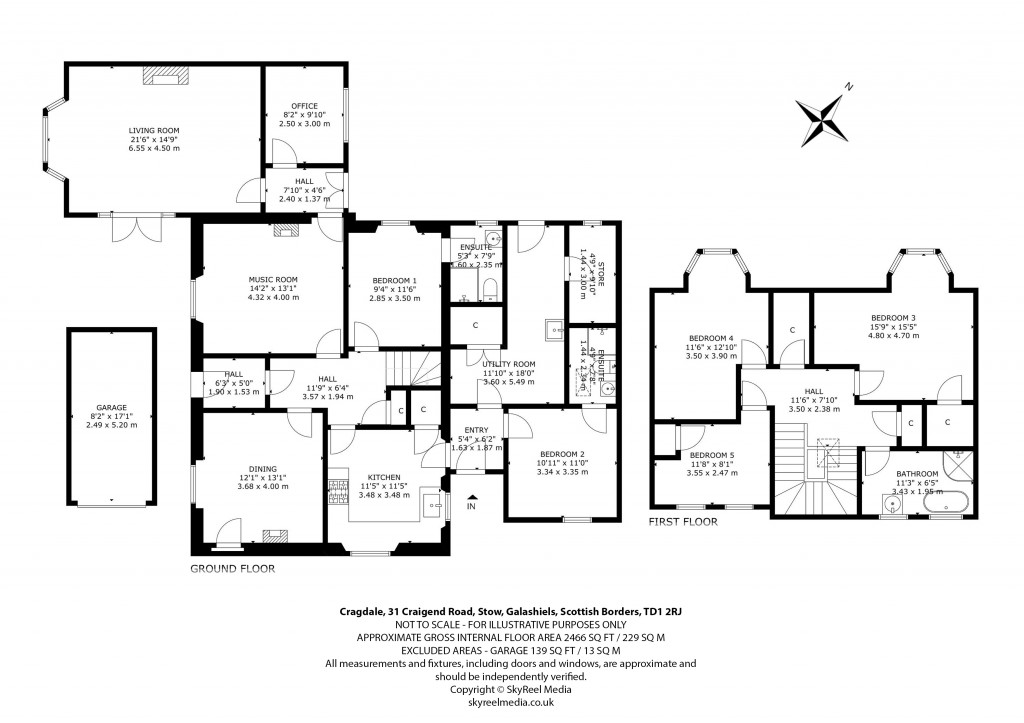 Floorplans For Stow, Galashiels, Scottish Borders