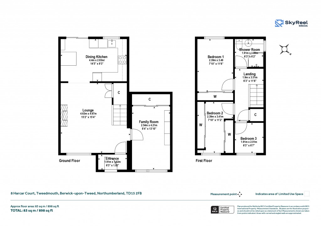 Floorplans For Tweedmouth, Berwick-upon-Tweed, Northumberland