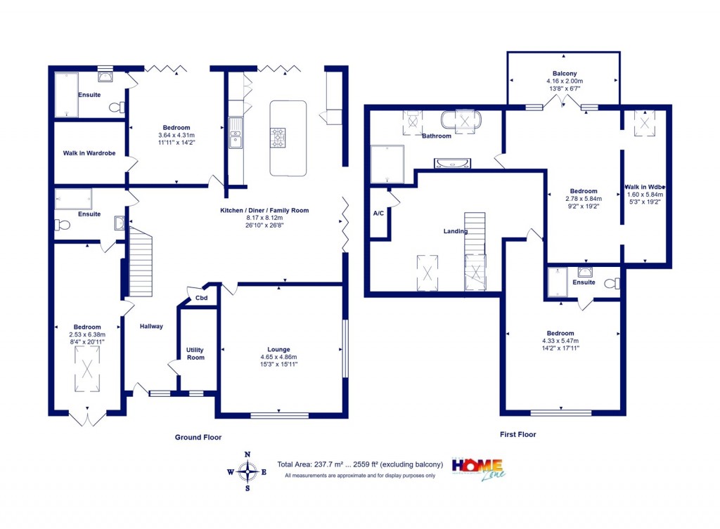 Floorplans For Highcliffe On Sea, Christchurch, Dorset