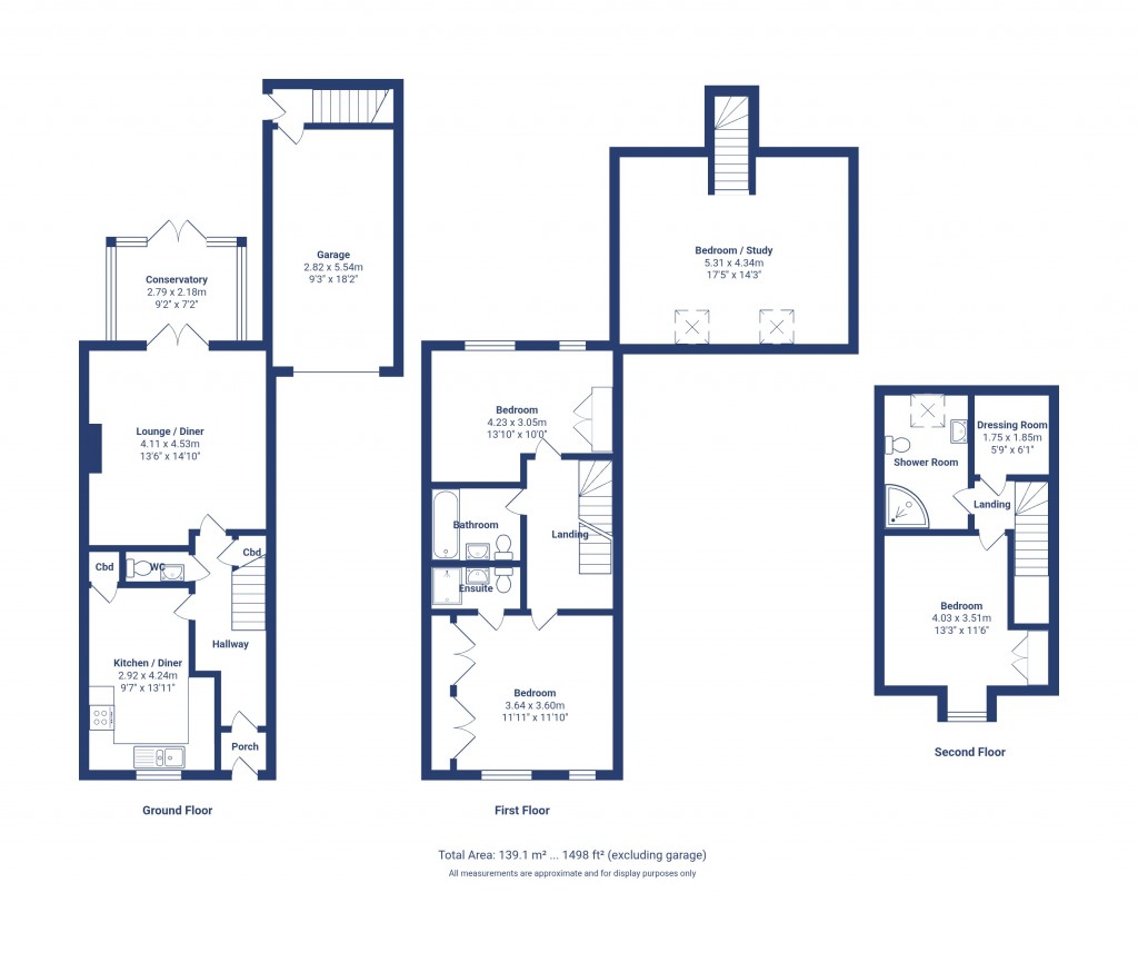 Floorplans For Purewell, Christchurch, Dorset