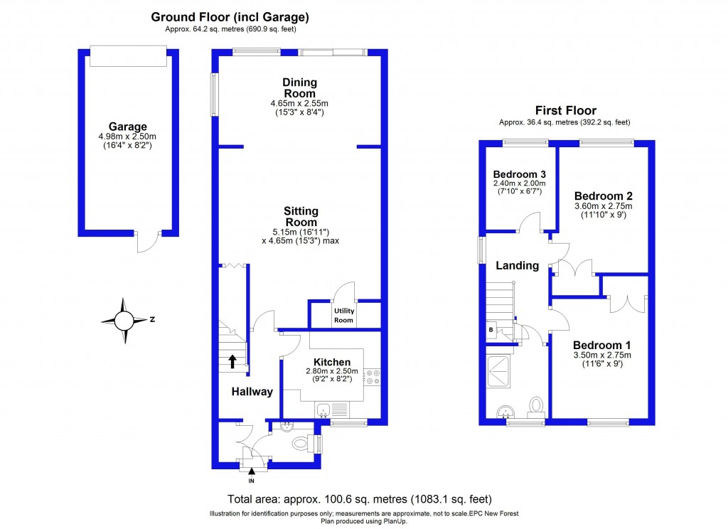 Floorplans For Stanpit, Christchurch, Dorset