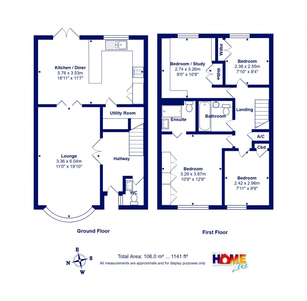 Floorplans For Stanpit, Christchurch, Dorset