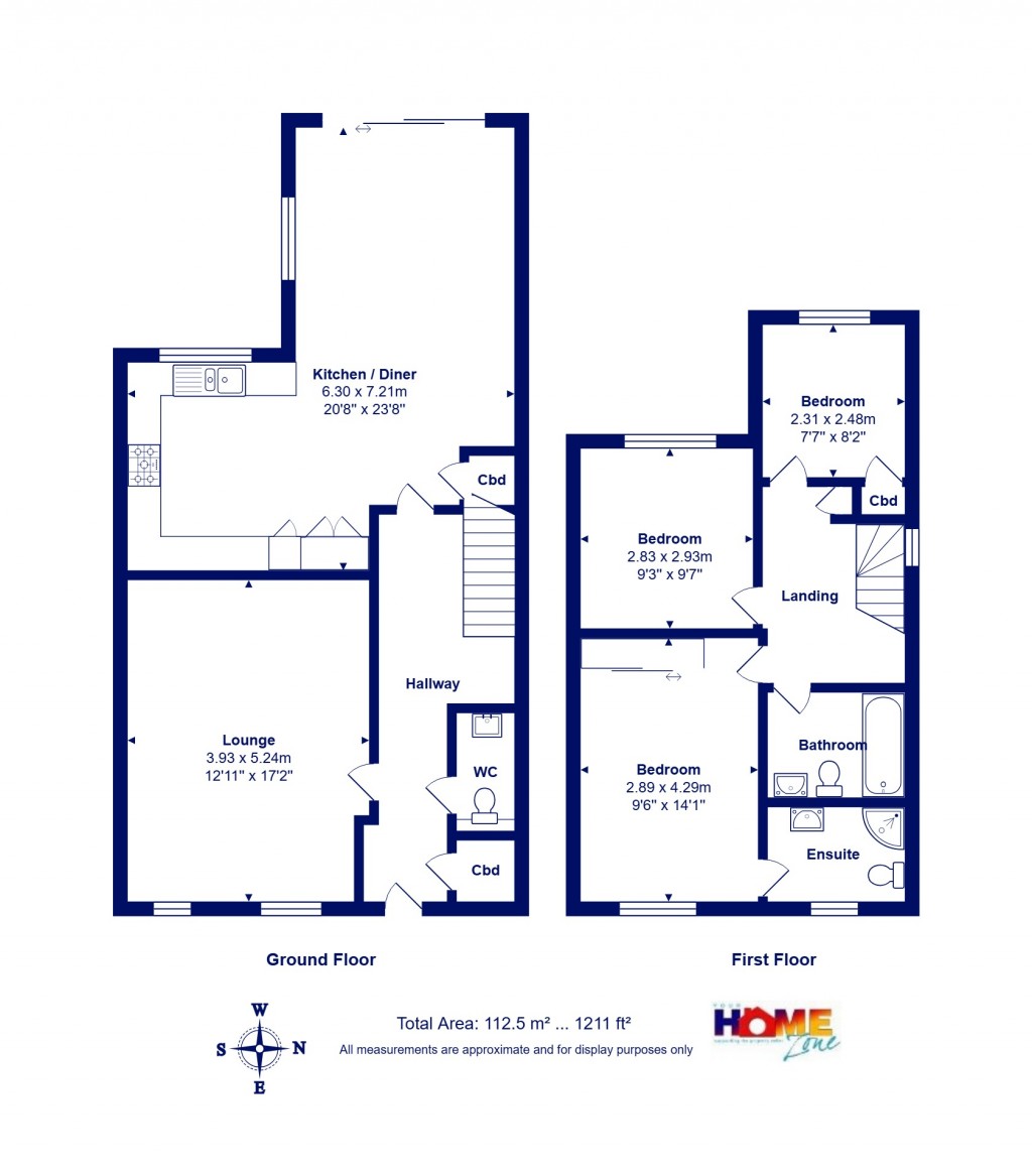 Floorplans For Burton, Christchurch, Dorset