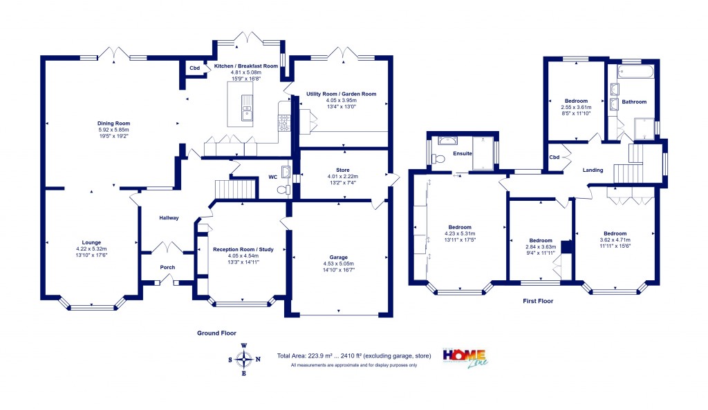 Floorplans For Friars Cliff, Christchurch, Dorset