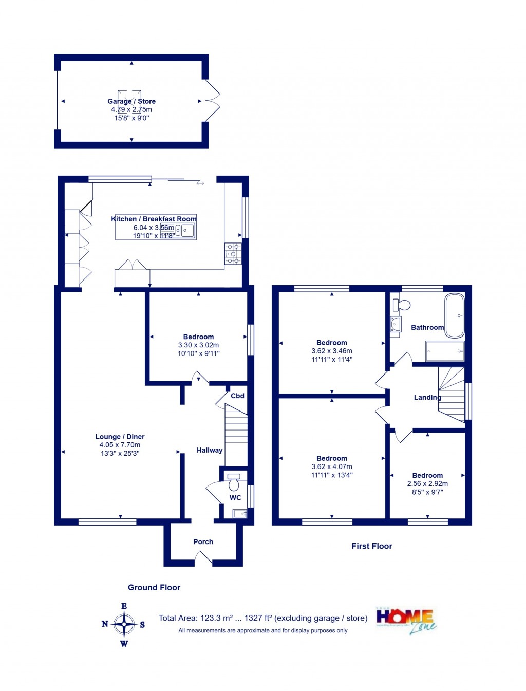 Floorplans For Burton, Christchurch, Dorset