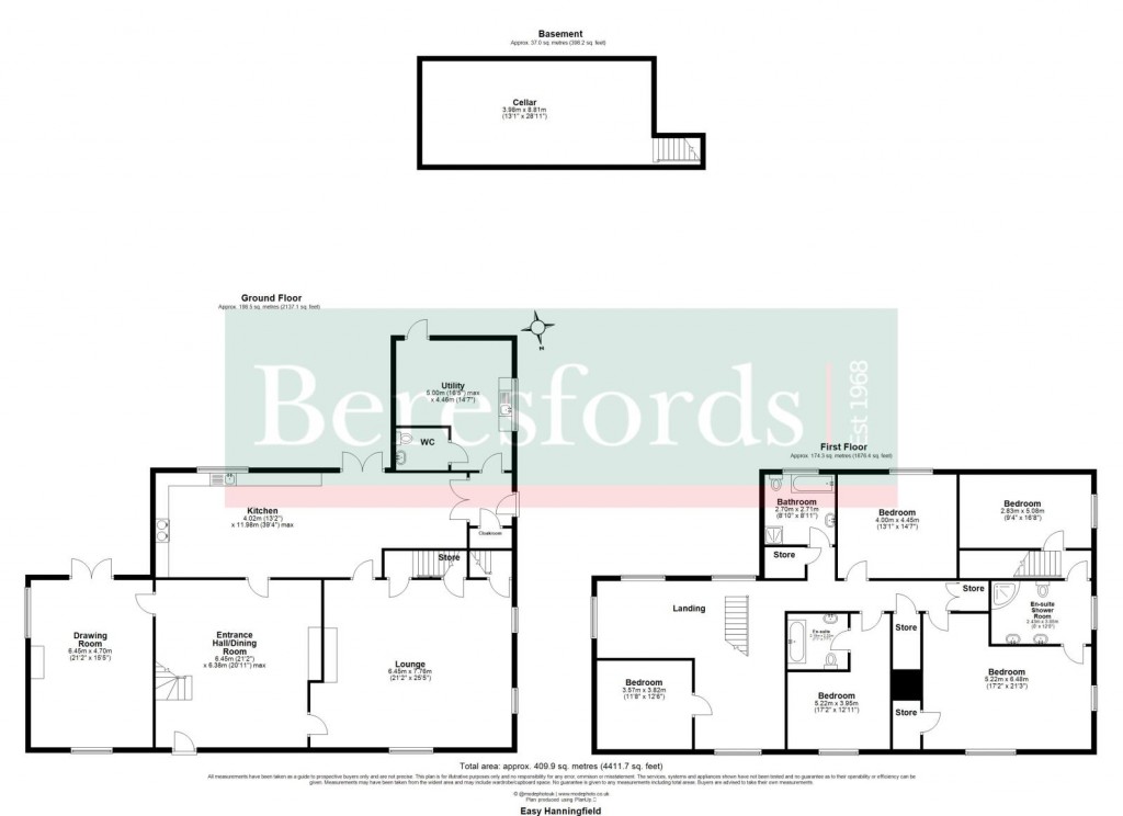 Floorplans For East Hanningfield, Chelmsford, Essex
