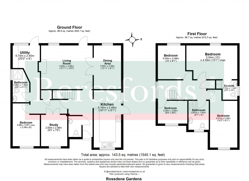 Floorplans For Leaden Roding, Dunmow, Essex