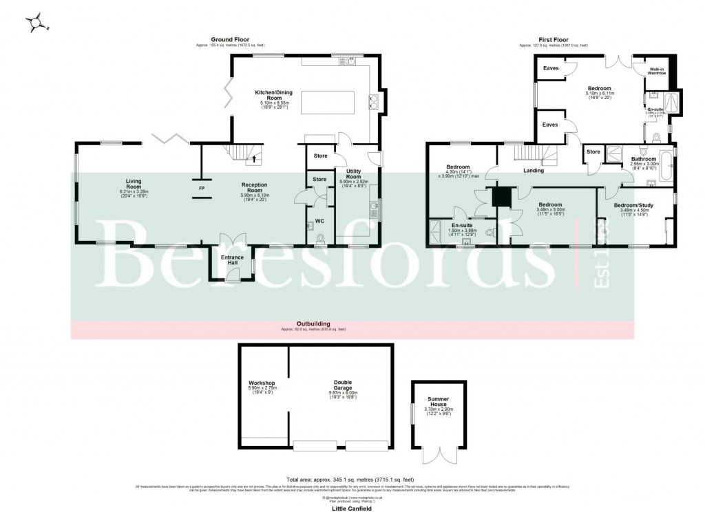 Floorplans For Little Canfield, Dunmow, Essex
