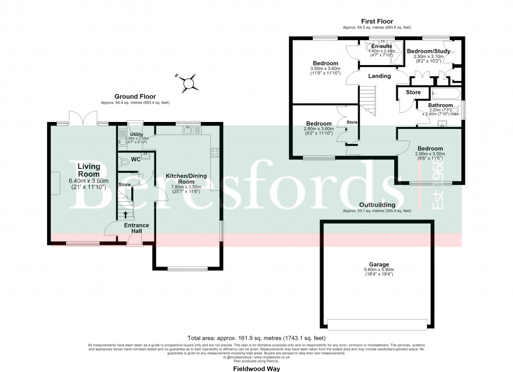 Floorplans For Bulphan, Upminster, Essex