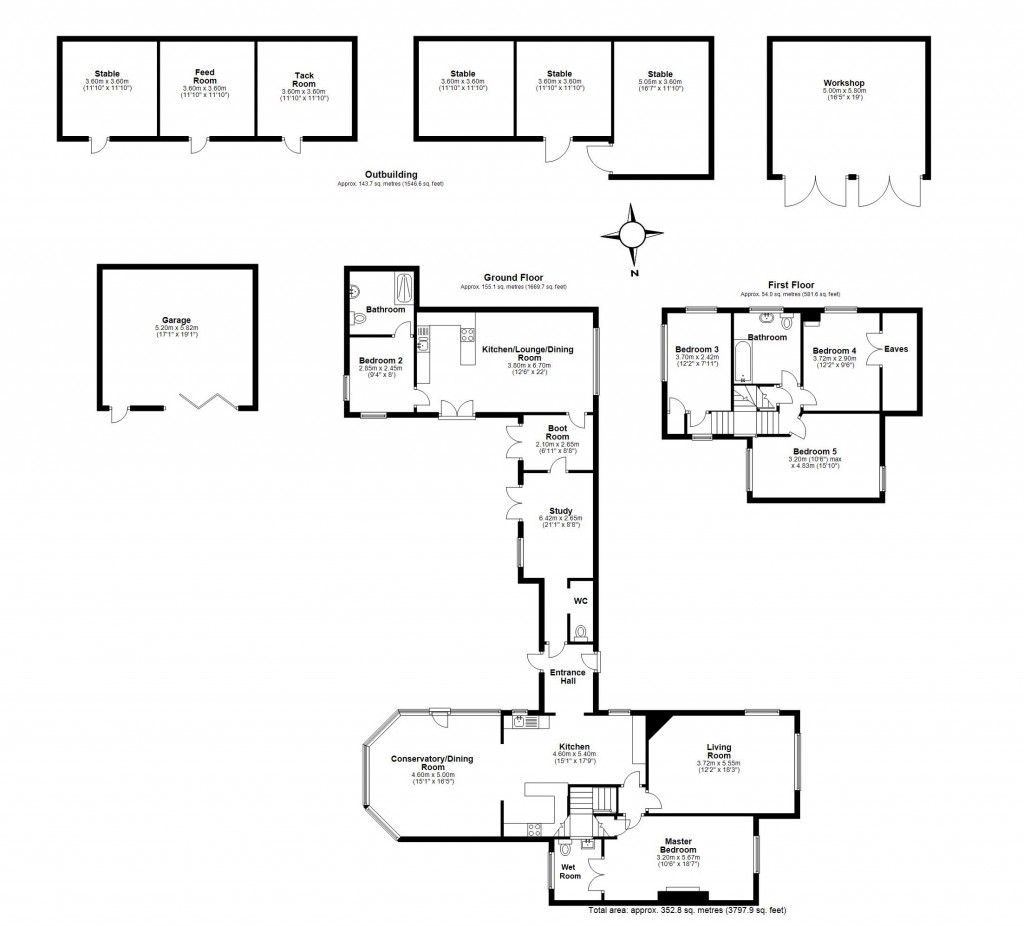 Floorplans For Bishops Stortford Road, Roxwell, Chelmsford