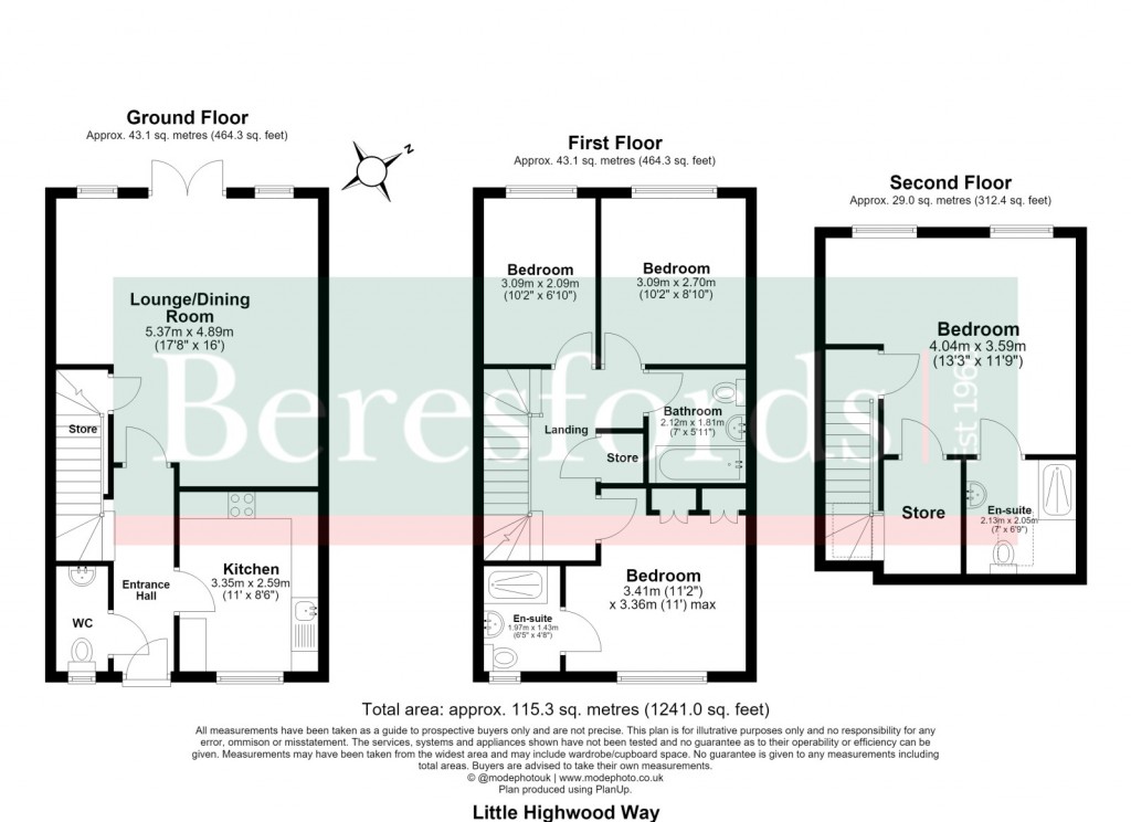 Floorplans For Brentwood, Essex