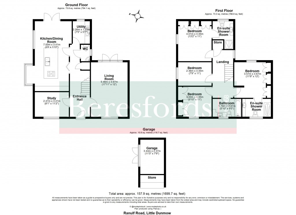Floorplans For Flitch Green, Dunmow, Essex