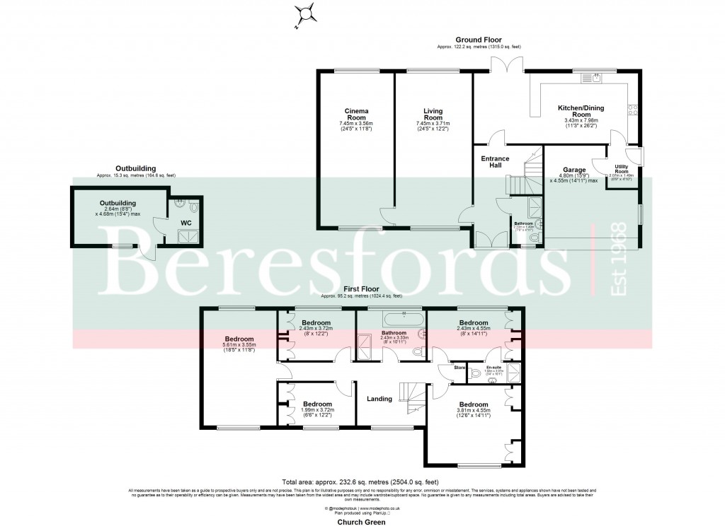 Floorplans For Roxwell, Chelmsford, Essex