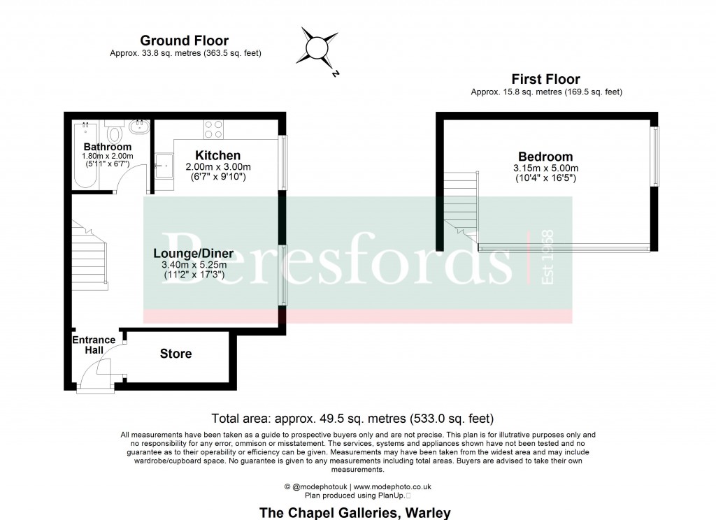 Floorplans For Warley, Brentwood, Essex