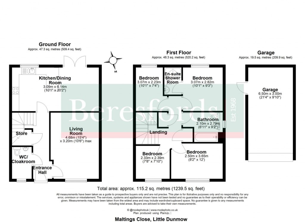 Floorplans For Flitch Green, Dunmow, Essex