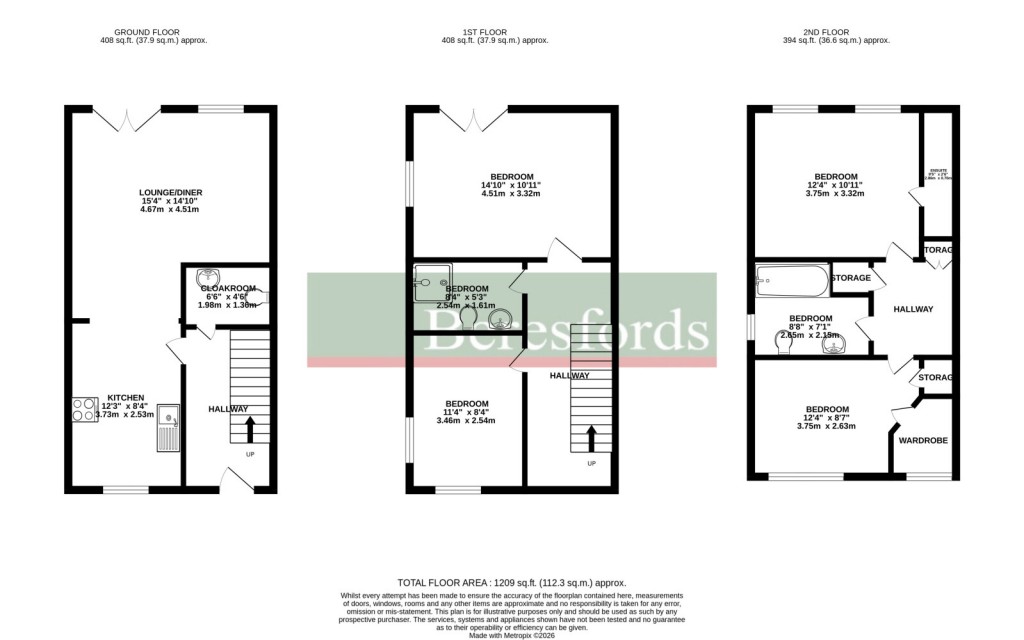 Floorplans For Hall Street, Chelmsford, Essex
