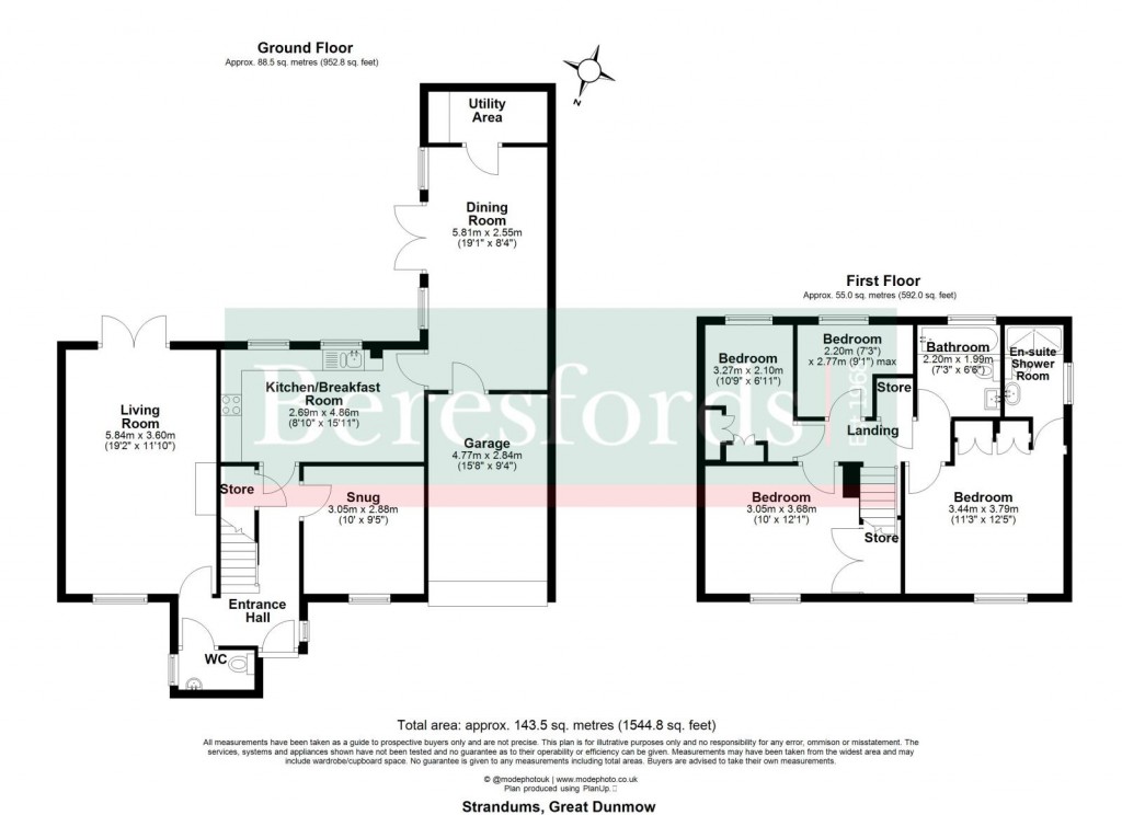 Floorplans For Dunmow, Essex