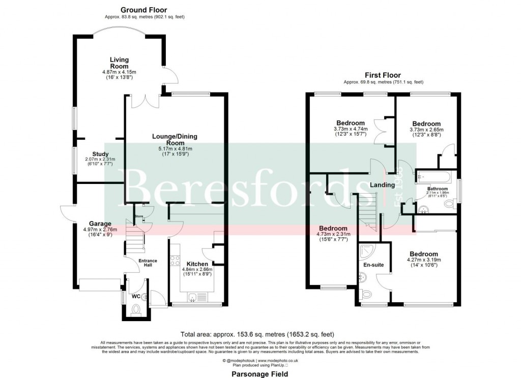 Floorplans For Doddinghurst, Brentwood, Essex