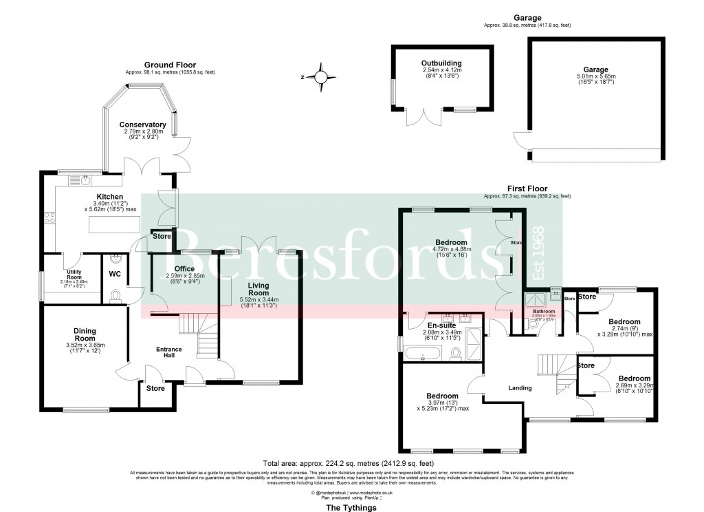 Floorplans For Howe Green, Chelmsford, Essex
