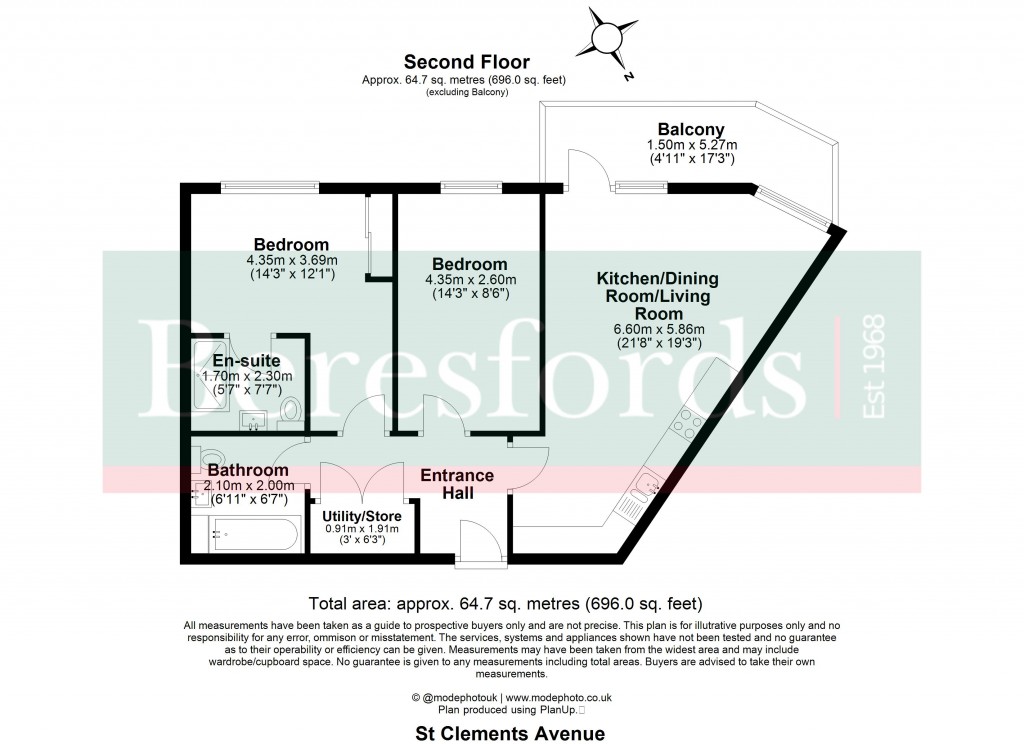 Floorplans For A St. Clements Avenue, 1 A St. Clements Avenue, Romford