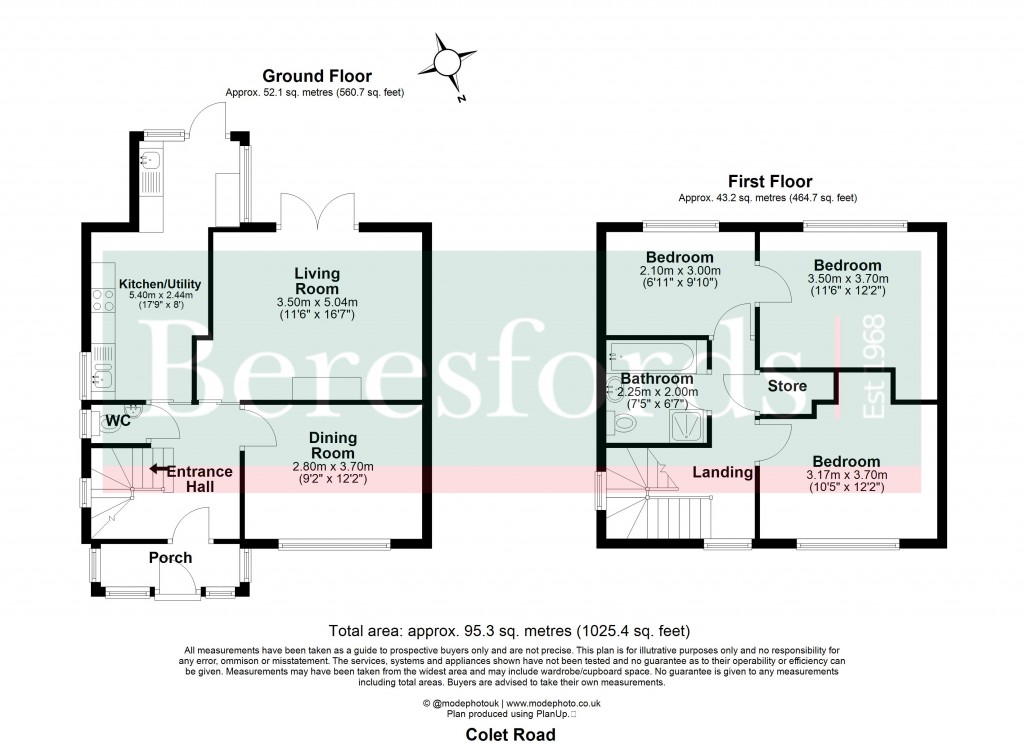 Floorplans For Hutton, Brentwood, Essex