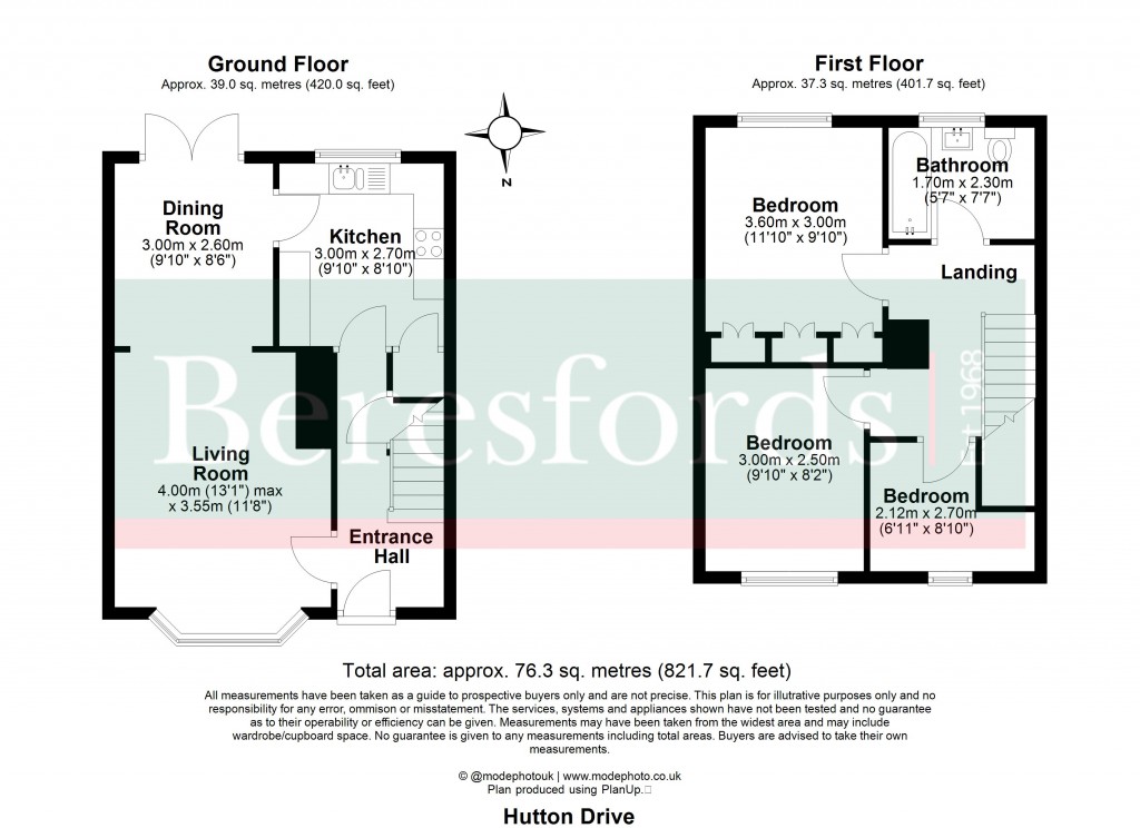 Floorplans For Hutton, Brentwood, Essex