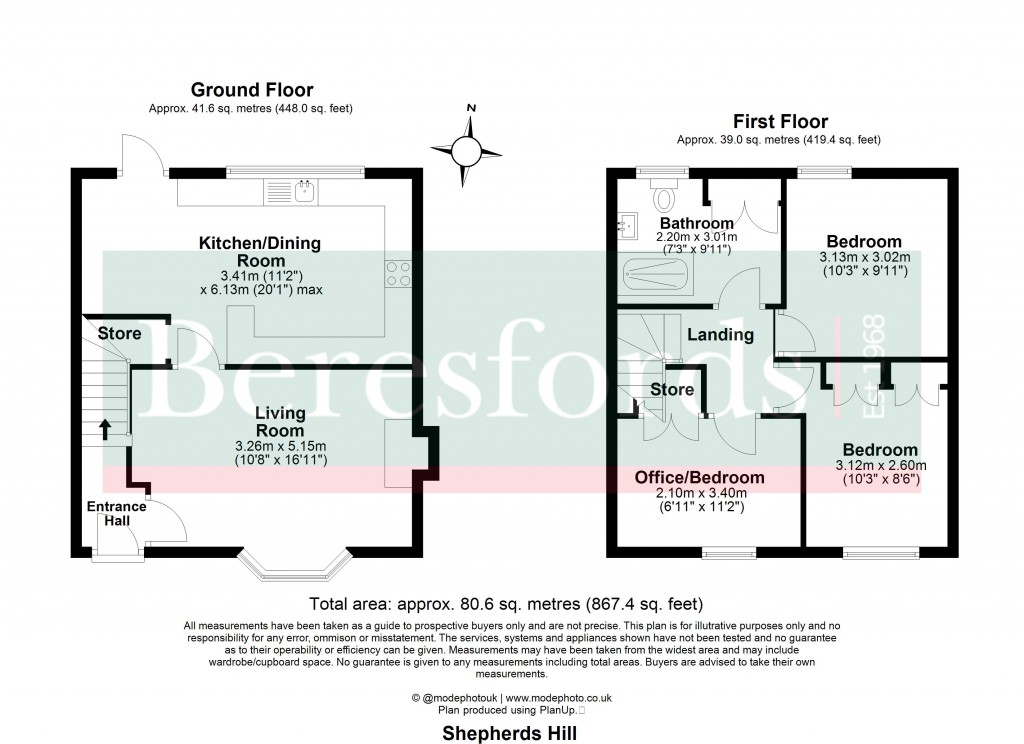 Floorplans For Harold Wood, Esssex