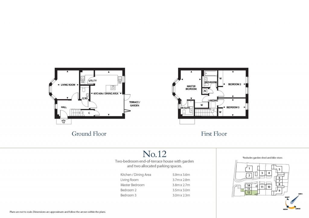 Floorplans For Eleanor Place, Farnham, GU9
